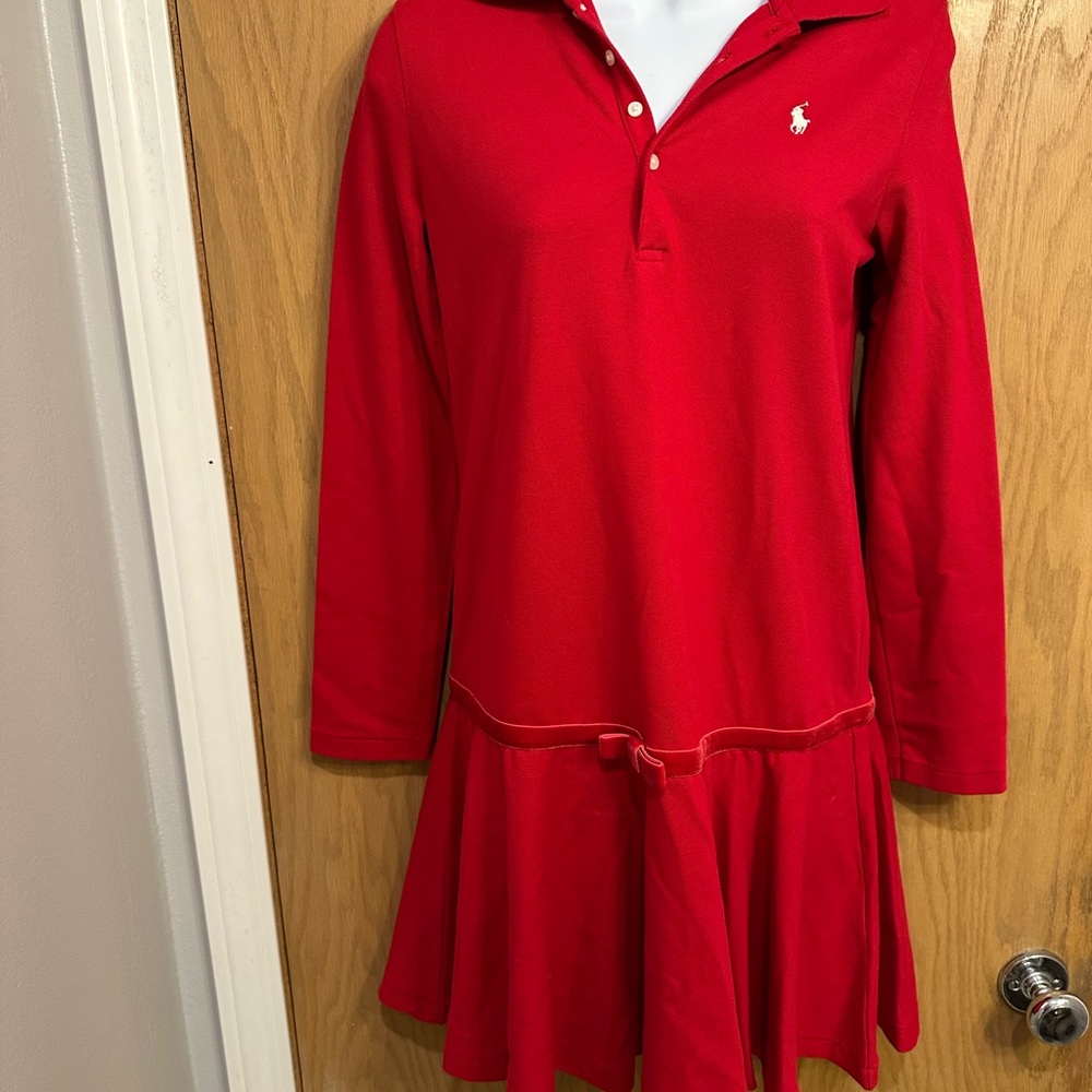 Ralph Lauren Red Long Sleeve Dress
